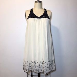 RACERBACK EMBELLISHED MINI DRESS